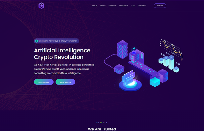 Cryptocurrency ICO Landing page design